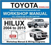 Toyota Hilux 2004 to 2015 Service Repair Workshop Manual pdf
